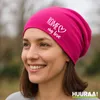 Huuraa Beanie Rome my love Fuchsia One Size Baumwolle und Produktbild-Vorschau 2