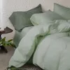 Musselin Bettwäsche 155x220 cm Grün mit einem Kissenbezug Produktbild-Vorschau 6