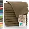 10er Set Gästetücher, Baumwolle, 30x50 cm, 420g/qm, braun Produktbild-Vorschau 1