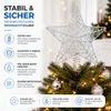 Boomtop Ster Zilver - Kerstboomtop, boomtop, decoratieve Productafbeelding-voorbeeld 9
