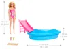Barbie Pool mit Puppe (mit Pool, Rutsche, Handtuch und Produktbild-Vorschau 2