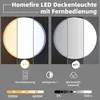 ZMH LED stropné svietidlo okrúhle čierne stropné svietidlo Náhľad obrázku produktu 2
