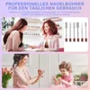 Collage showing a nail salon setting and a mother and daughter doing nails at home. Produktbild-Vorschau