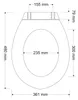 Aqbau® Universal Toilettendeckel, Toilettensitz, WC-Sitz Produktbild-Vorschau 6