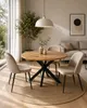 Zita Home Table à manger 130cm ronde en bois massif Voir les images du produit 3