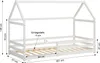 Homestyle4u detská posteľ biela 90x200cm dom posteľ ochrana Náhľad obrázku produktu 3