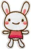 Hase Kawaii kindlich Bügelbild Aufnäher Aufbügler Produktbild-Vorschau 1
