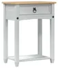 vidaXL Console tafel, wit, 55 x 35 x 73 cm, massief Productafbeelding-voorbeeld 1