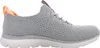 A side view of a gray Skechers shoe with an orange accent. Produktbild-Vorschau