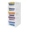 5 Stück Faltbarer Kleiderschrank Organizer,Grau Stapelbare Produktbild-Vorschau 2