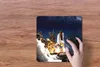 MuchoWow® Mauspad Mousepad Rakete - Wolken - Weltraum 30x30 Produktbild-Vorschau 3