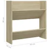 vidaXL Scarpiera a muro rovere Sonoma 60x18x60 cm materiale Anteprima dell’immagine prodotto 10