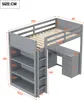 Sweiko Lit mezzanine 90 X 200 cm avec armoires de rangement Voir les images du produit 12
