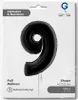 Riesenzahl Folienballon 40"/102cm | Schwarz Zahl: 9 Produktbild-Vorschau 2