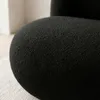 Loungesessel Emma aus Teddy Bouclé drehbar - Schwarz Produktbild-Vorschau 8