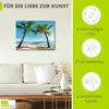 ARTland Leinwandbild Palmenstrand Karibik mit Hängematte Produktbild-Vorschau 2