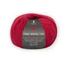 A ball of red yarn with a label. Produktbild-Vorschau