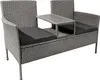 A modern outdoor bench with a built-in table. Produktbild-Vorschau