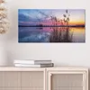 DEQORI Hybrid Leinwand Bild 60x30 cm 'Abendstille am See' Produktbild-Vorschau 4
