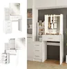 Coiffeuse Vicco Lisca Blanc 80cm avec miroir LED, Model Voir les images du produit 2