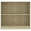 vidaXL Regał dąb sonoma 80x24x75 cm Materiał drewnopochodny Podgląd zdjęcia produktu 8