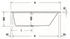 Duravit No.1 baignoire encastrée, trapèze, 1700x1000mm, 1 Anteprima dell’immagine prodotto 6