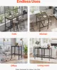 Collage of four images showing a bar table in different settings: cafe, kitchen, office, and living room. Podgląd zdjęcia produktu