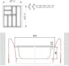 ORGA-BOX II Besteckeinsatz Tiefe 462 mm, Höhe 50,5 mm für Produktbild-Vorschau 6