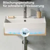 HOROW Lavabo a parete Lavabo sospeso rettangolare per bagno Anteprima dell’immagine prodotto 3