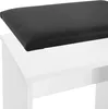 A close-up view of a white table with a black cushion on top. Náhľad obrázku produktu
