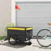 vidaXL Fahrradanhänger Schwarz und Gelb 45 kg Eisen Produktbild-Vorschau 2