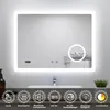 AICA LED Wandspiegel 100x60cm Touchschalter Beschlagfrei Produktbild-Vorschau 1