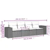 Design 4-tlg. Garten-Sofagarnitur mit Kissen Beige Poly Produktbild-Vorschau 6