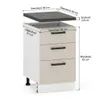 ULWEHOME | Schubladenschrank 40 cm Beige, Produktbild-Vorschau 2