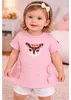 BONDI Mädchen T-Shirt "Spatzl" mit Reh 86844 | Rosa Weiß Produktbild-Vorschau 3