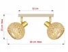 Luxolar LED Deckenlampe 2-flammig E27 Rattan Boho Produktbild-Vorschau 7