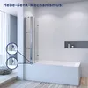 Duschabtrennung für Badewanne 150 x 140 cm Duschtrennwand Produktbild-Vorschau 2
