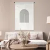 MuchoWow® Wandteppich Wandbehang Kunst - Bogen - Schwarz - Produktbild-Vorschau 5