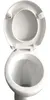 A white toilet seat and bowl are shown from a top-down perspective against a white background. Produktbild-Vorschau