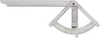 A metal protractor and angle finder tool on a white background. Produktbild-Vorschau