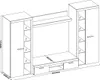 Wohnzimmer – Set Schrankwand Medienwand RUMBA XL lefkas Produktbild-Vorschau 2