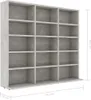 vidaXL Scaffale per CD Grigio cemento 100x23x89,5 cm in Anteprima dell’immagine prodotto 8