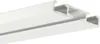 A close-up, angled view of a white aluminum curtain rail profile against a white background. Anteprima dell’immagine prodotto