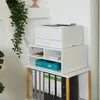 Relaxdays Supporto per stampante da scrivania, 3 ripiani, Anteprima dell’immagine prodotto 2