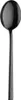 A single black spoon on a white background. Produktbild-Vorschau