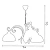 Lampada a sospensione decorativa crema 3 paralumi in vetro Anteprima dell’immagine prodotto 8