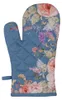 Clayre & Eef Ofenhandschuh 18x30 cm Blau Baumwolle Blumen Produktbild-Vorschau 1