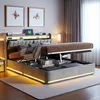 Luxusná zamatová čalúnená posteľ ProximaX 140x190 cm v Náhľad obrázku produktu 1