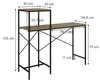 Schreibtisch Vicco Fyrk Eiche rustikal 120 x 40 cm, Model Produktbild-Vorschau 3