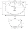 LuxeBath umývadlo Oválne umývadlo na dosku, 59x39,5x20,5 Náhľad obrázku produktu 7